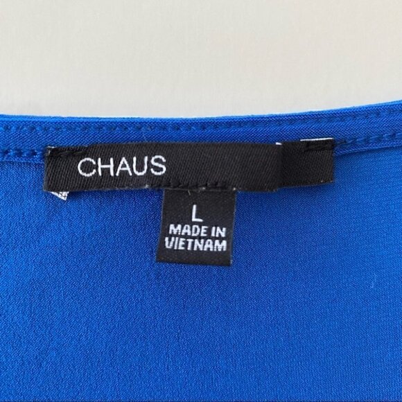 Chaus top, empire waisted with dolman cut sleeves,  v-neck and draping - Picture 7 of 8